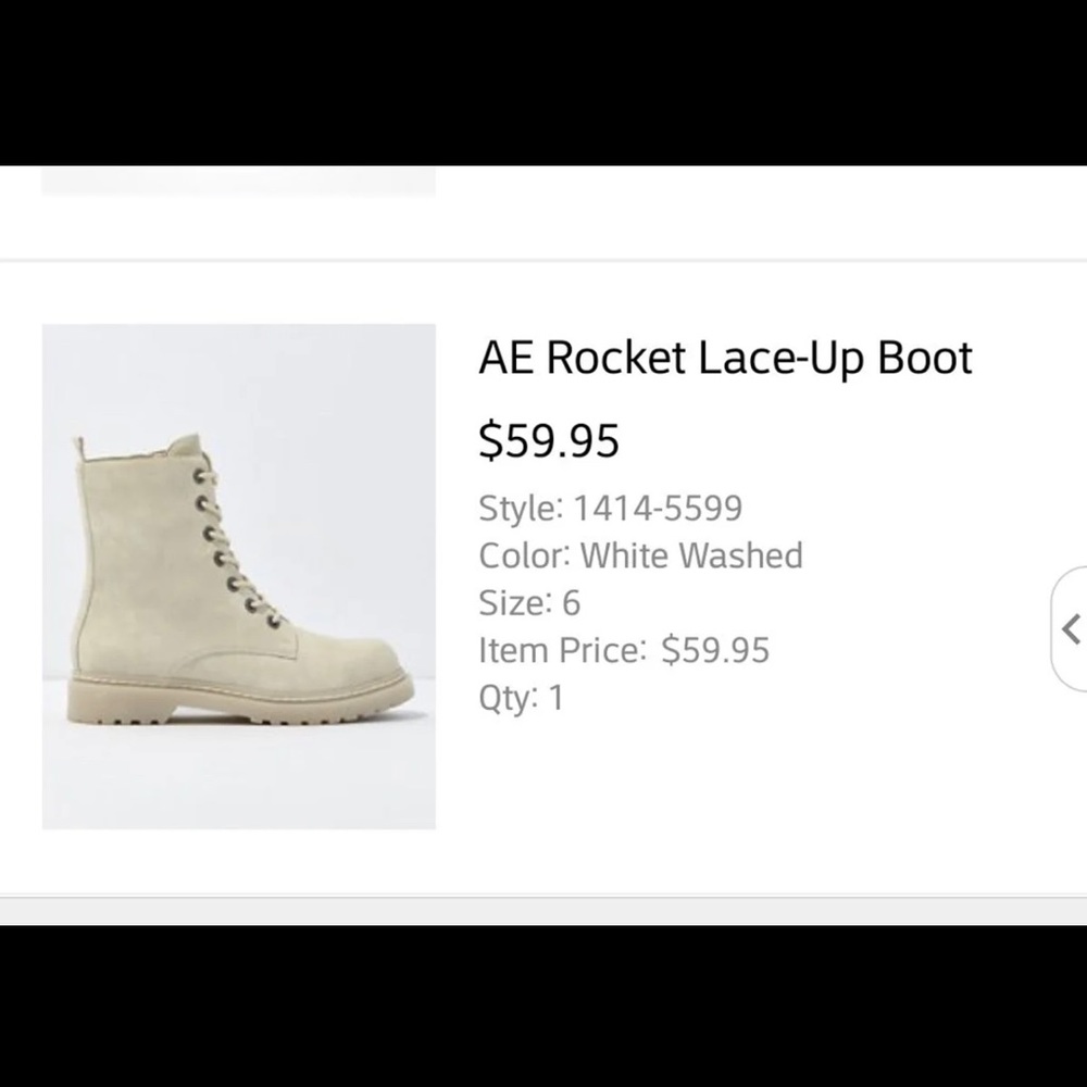 White combat boots- New without tags.
